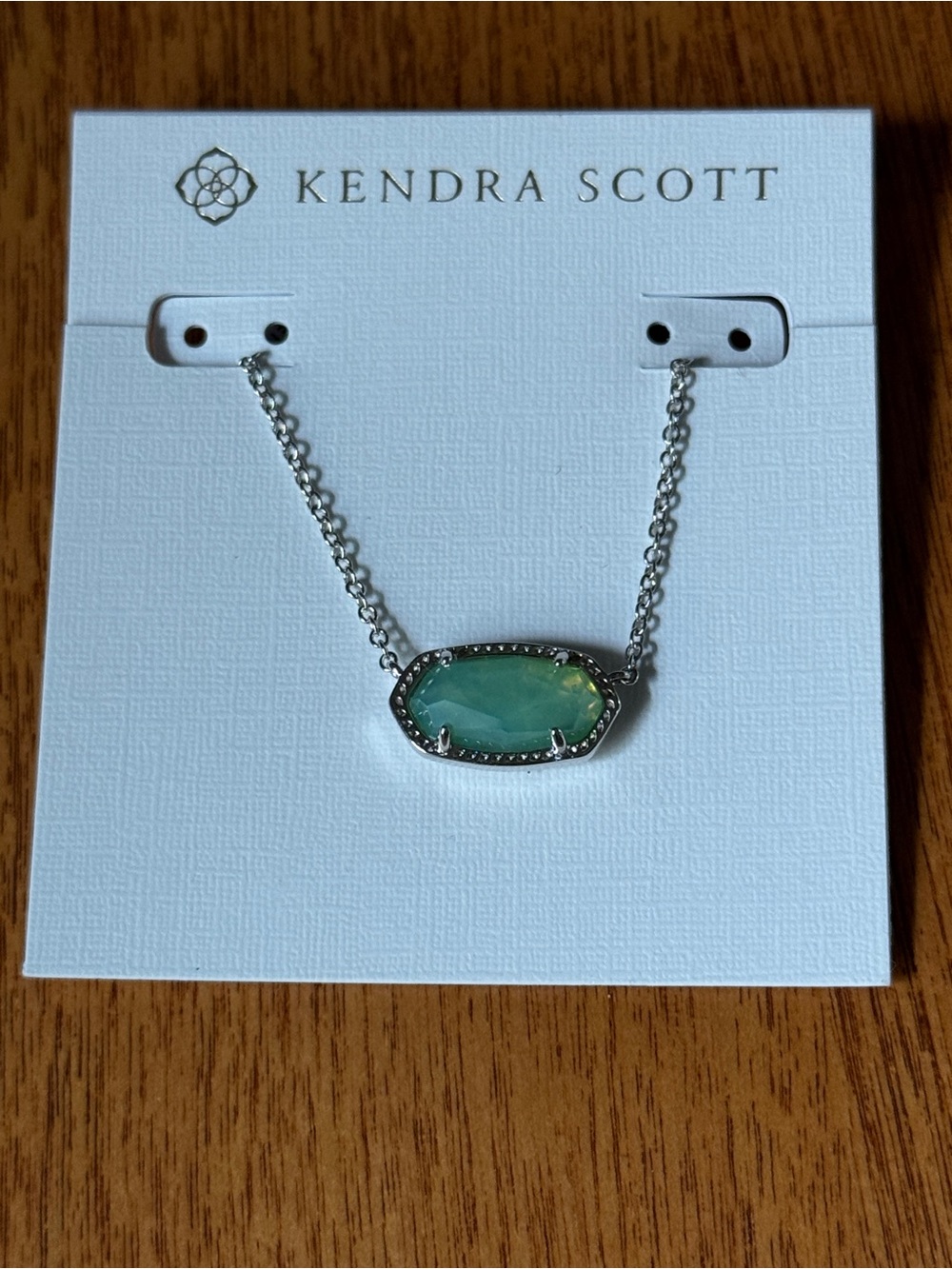Kendra Scott Silver Teal elisa Pendant Necklace